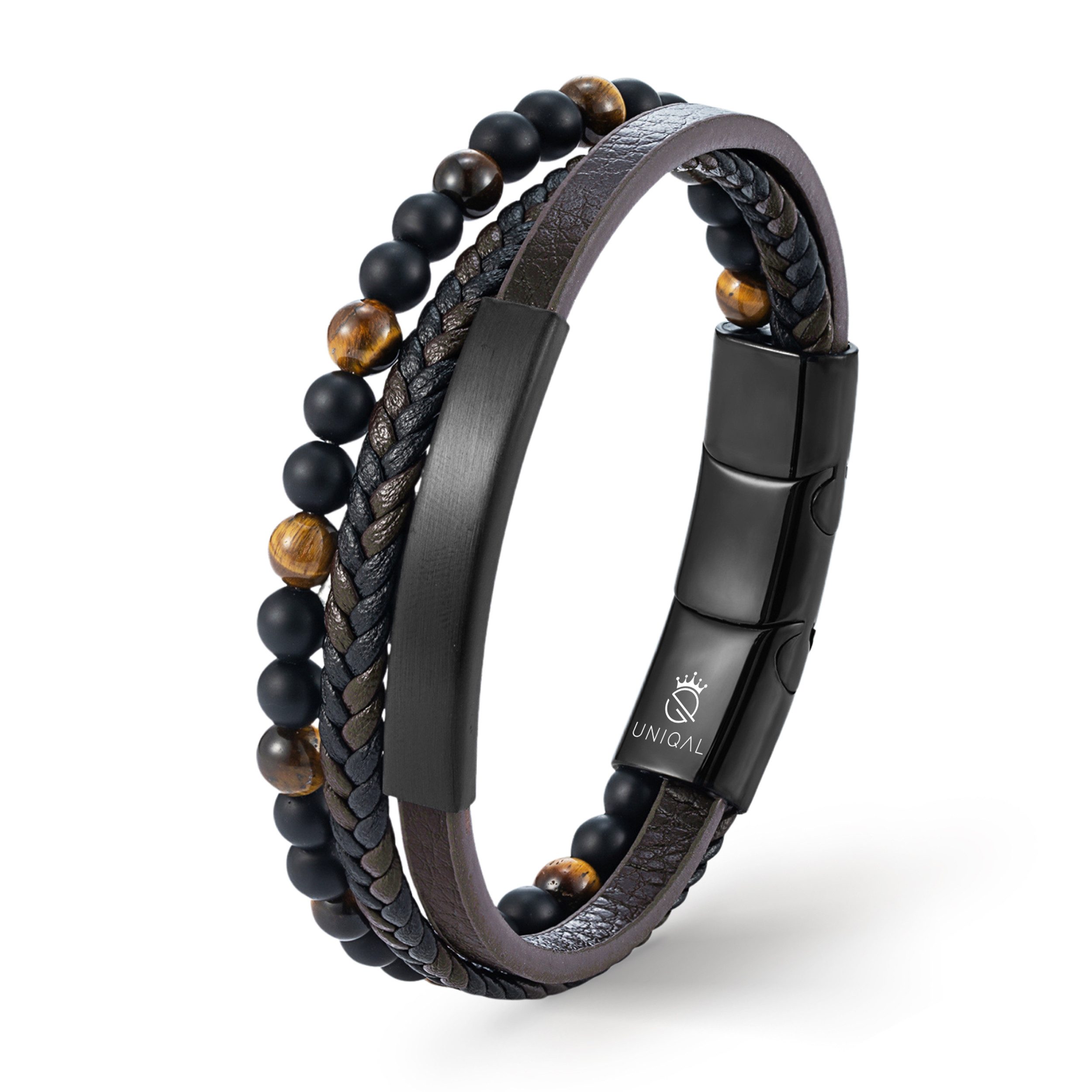 UNIQAL.de Lederarmband Lederarmband Herren "FANCY" Perlenarmband günstig online kaufen