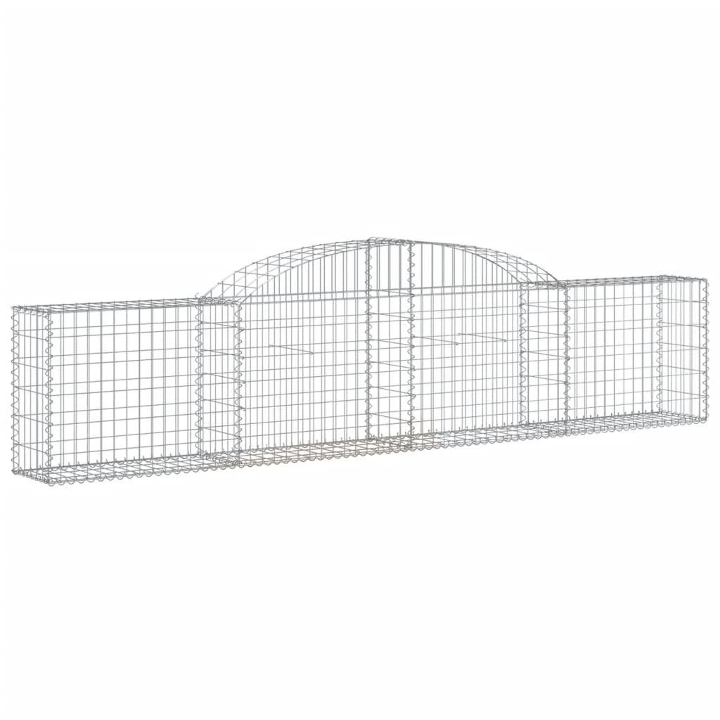 vidaXL Blumentopf Gabionen mit Hochbogen 9 Stk. 300x30x60/80 cm Verzinktes Eisen (9 St)
