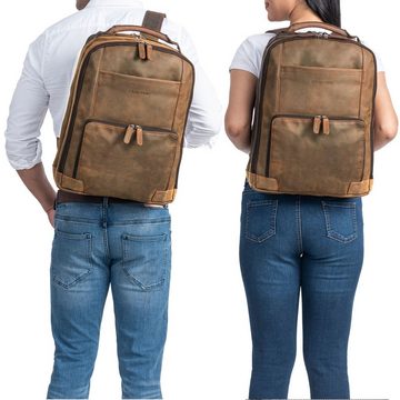 STILORD Notebook-Rucksack "Harlow" Leder Rucksack für Herren XL