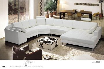 JVmoebel Ecksofa, Moderne Wohnlandschaft mit Chesterfield Knöpfen Ledersofa Sofa Couch