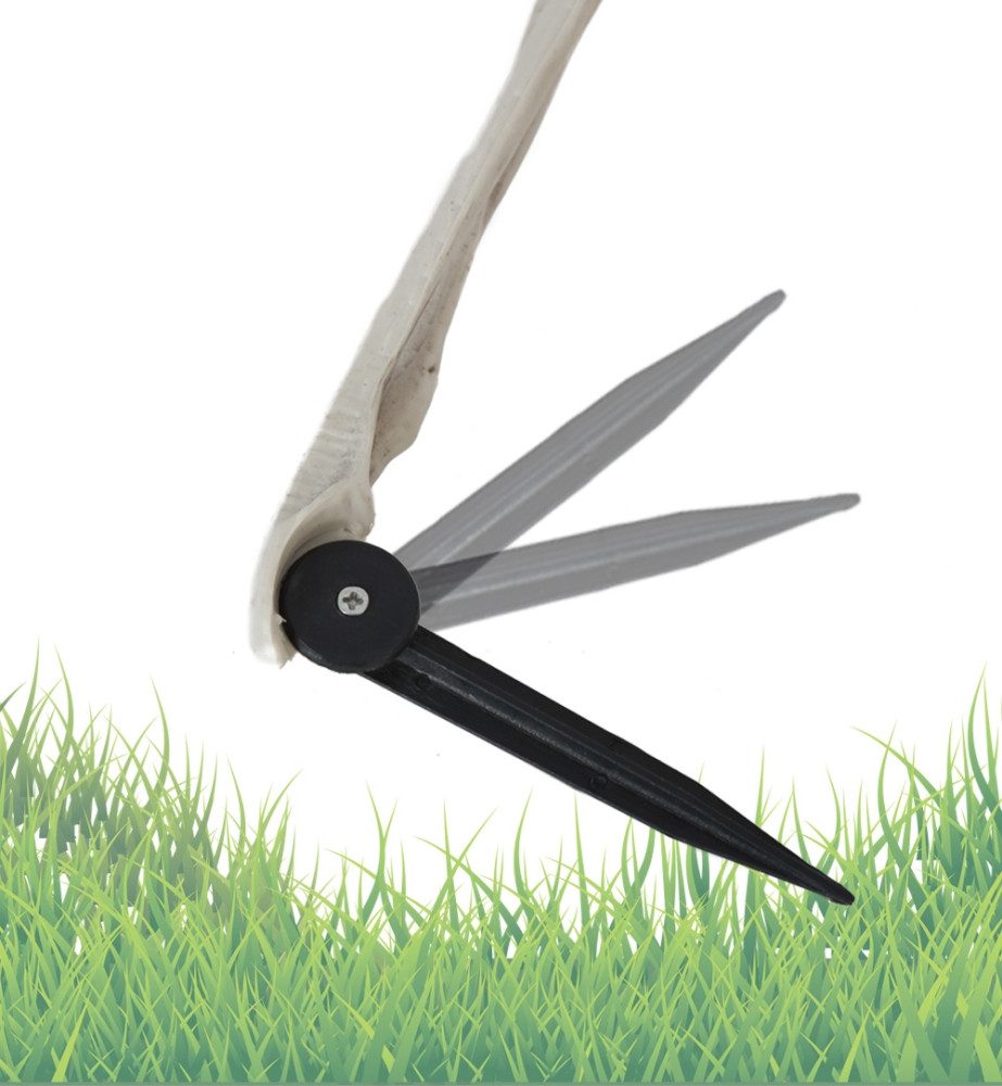 Fries Dekofigur Halloween Deko Knochen Skelett Hand mit Erdspieß Karneval, Mit beweglicher Hand