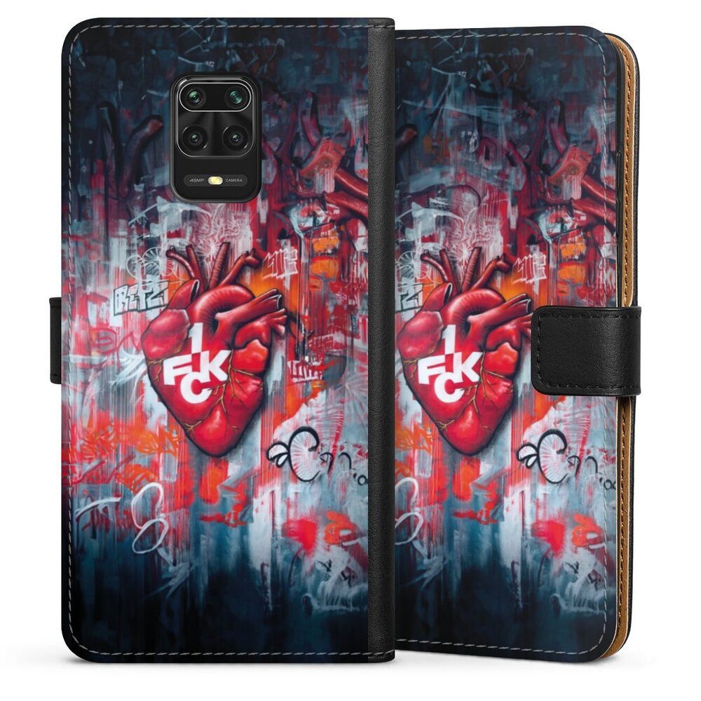 DeinDesign Handyhülle 1. FCK Herz 1. FC Kaiserslautern 1.FCK Herz, Xiaomi Redmi Note 9 Pro Hülle Handy Flip Case Wallet Cover