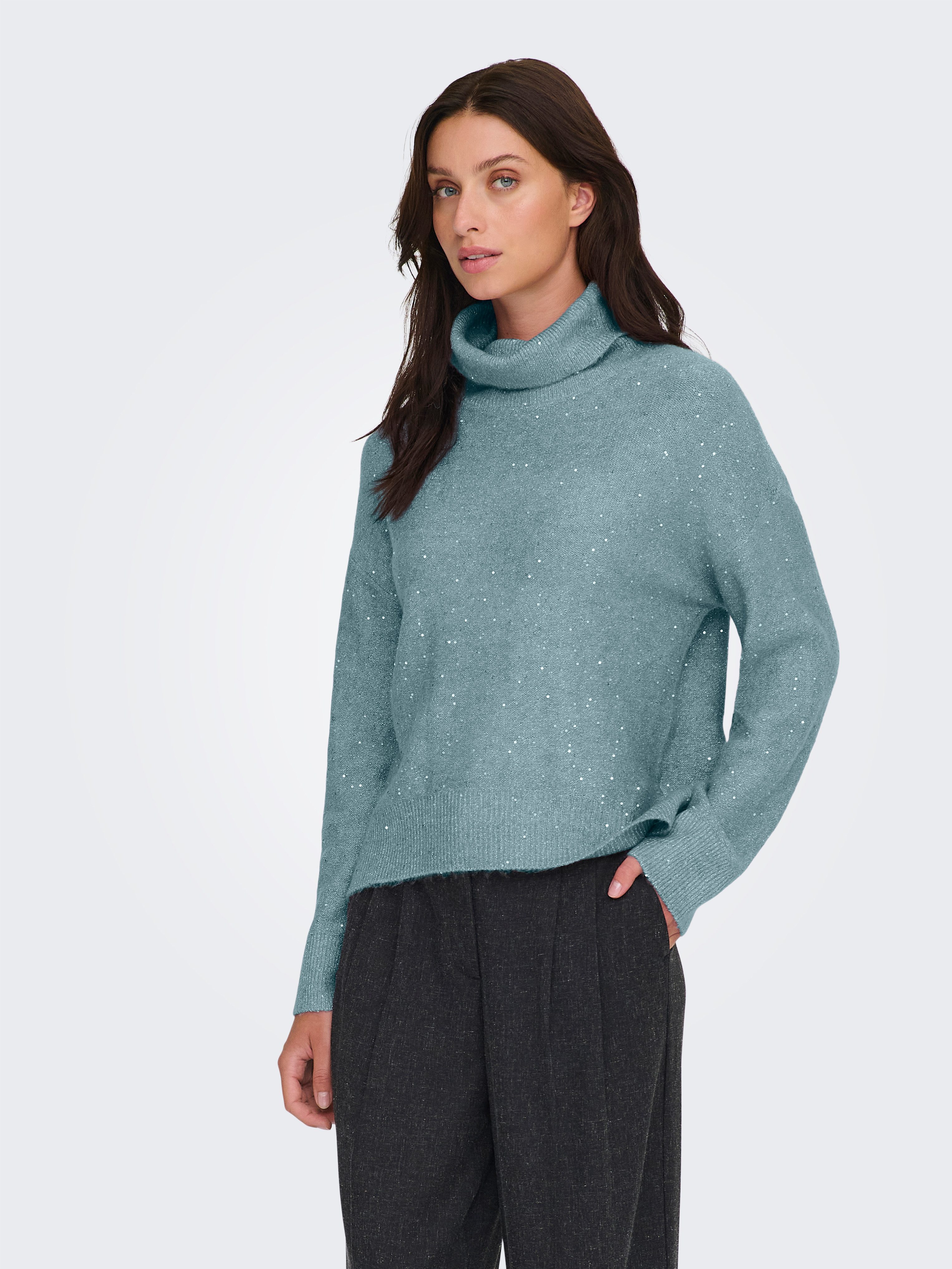 ONLY Rollkragenpullover ONLARIZONA LS SEQUINS ROLLNECK PULL KNT günstig online kaufen