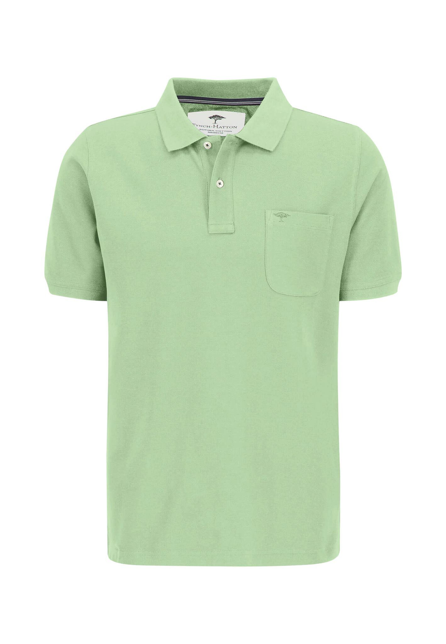 FYNCH-HATTON Poloshirt Fynch-Hatton Poloshirt - soft green L (1-tlg)