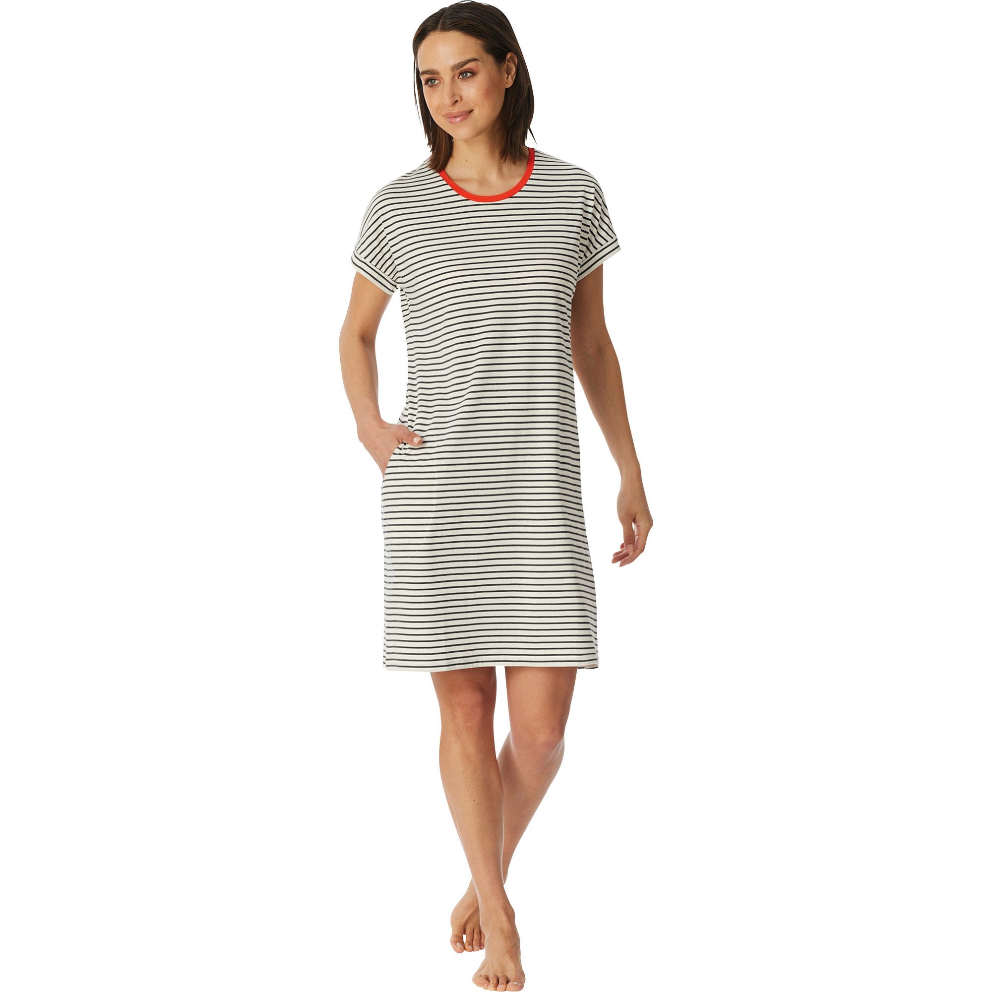 Schiesser Nachthemd Damen-Nachthemd Single-Jersey Streifen günstig online kaufen