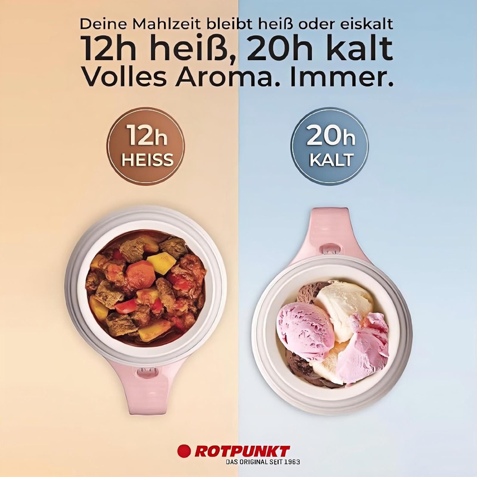 ROTPUNKT Isolierkanne DIRK 850, 0.85 l, isolierend, BPA-frei, phthalatfrei, inklusive Löffel