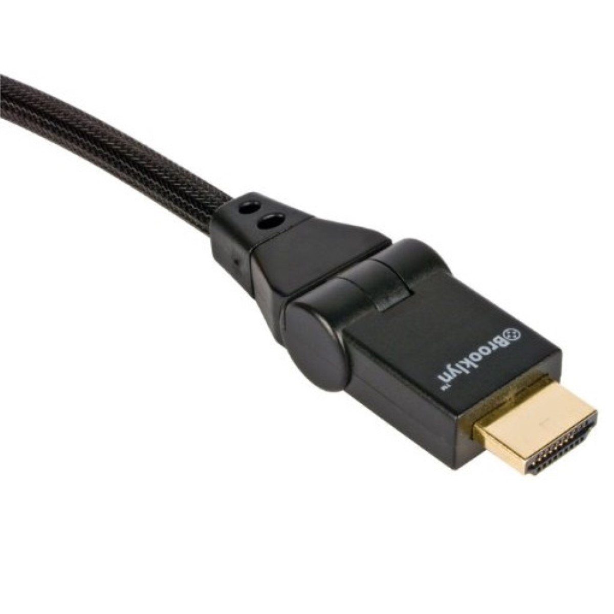 HQ Brooklyn 180° TV HDMI-Kabel Flex-Kabel Winkel-Stecker Video-Kabel, 1080p LCD Full-HD für HD-TV (200 PC 3D 90° HDMI, geeignet Konsole cm), 2m