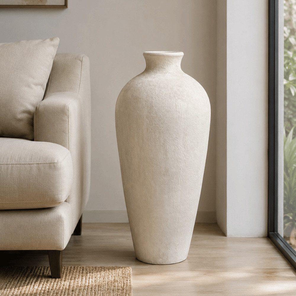 CreaFlor Home Bodenvase Avion, Farbe: Grau, Höhe: 70cm