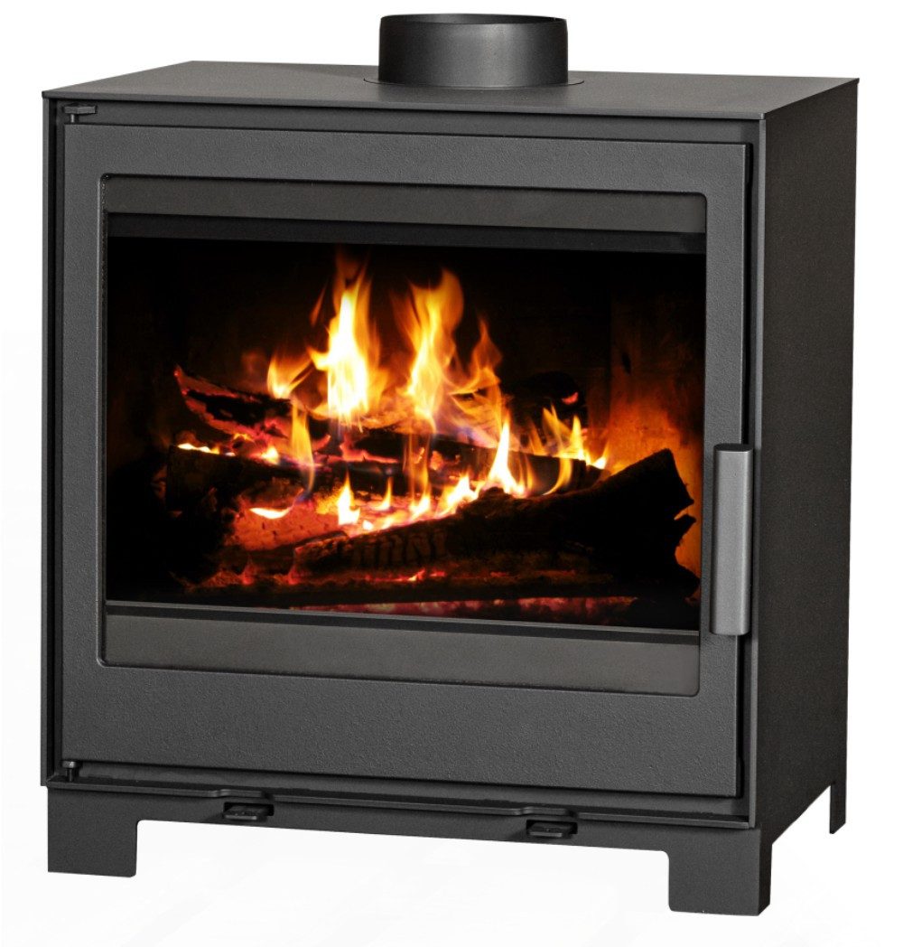 Victoria 05 Kaminofen Victoria Cube L-W mit Gusseisen und ext. Zuluft, 6,1 kW