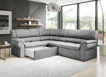 Furnix Ecksofa LEXY Sofa mit Schlaffunktion Bettkasten extra hoch 8 Farben, für Senioren geeignet, komfortable Rückenlehne