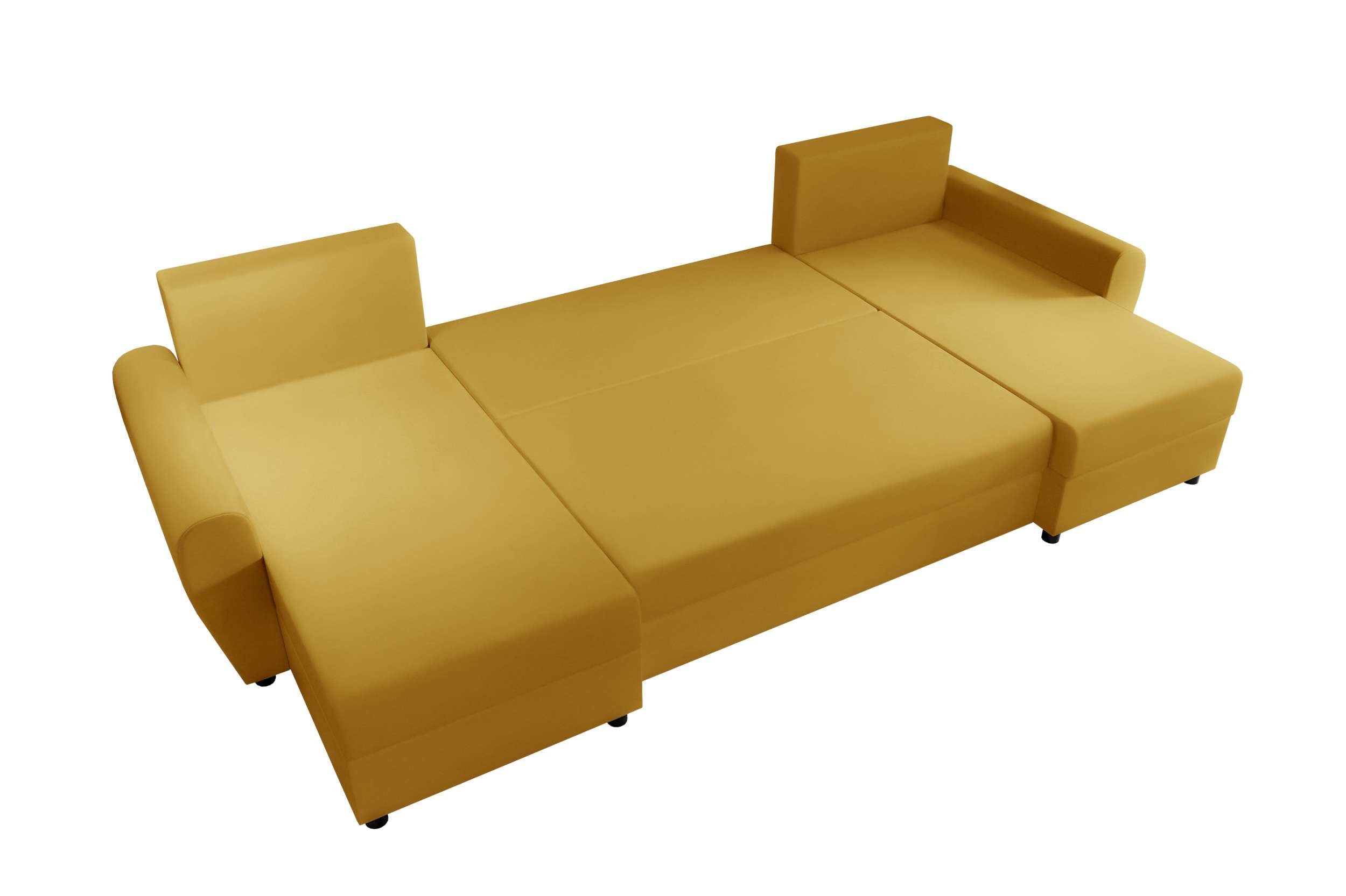 Eckcouch, Wohnlandschaft Arlen, mit Bettfunktion, mit Sitzkomfort, Bettkasten, Design Stylefy Sofa, U-Form, Modern