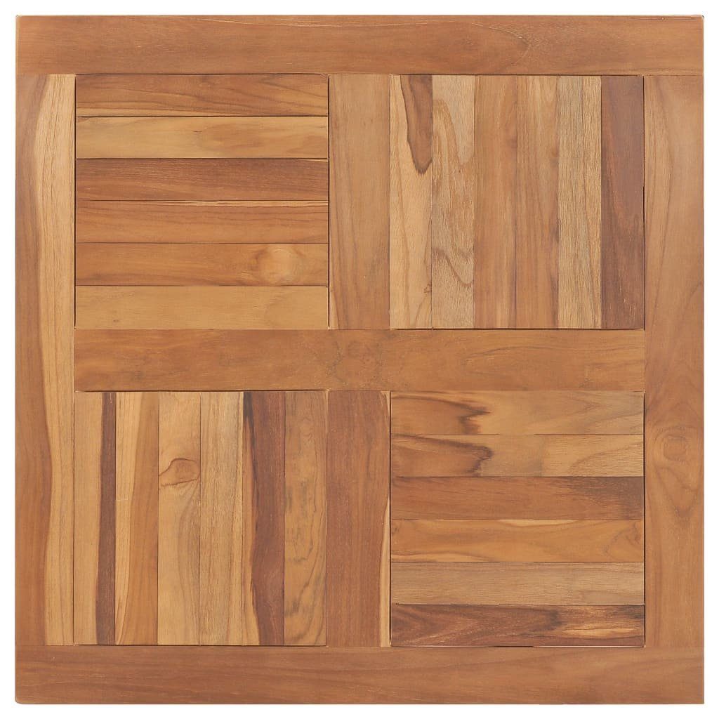 vidaXL Tischplatte Tischplatte Massivholz Teak Quadratisch 80×80×2,5 cm (1 St)