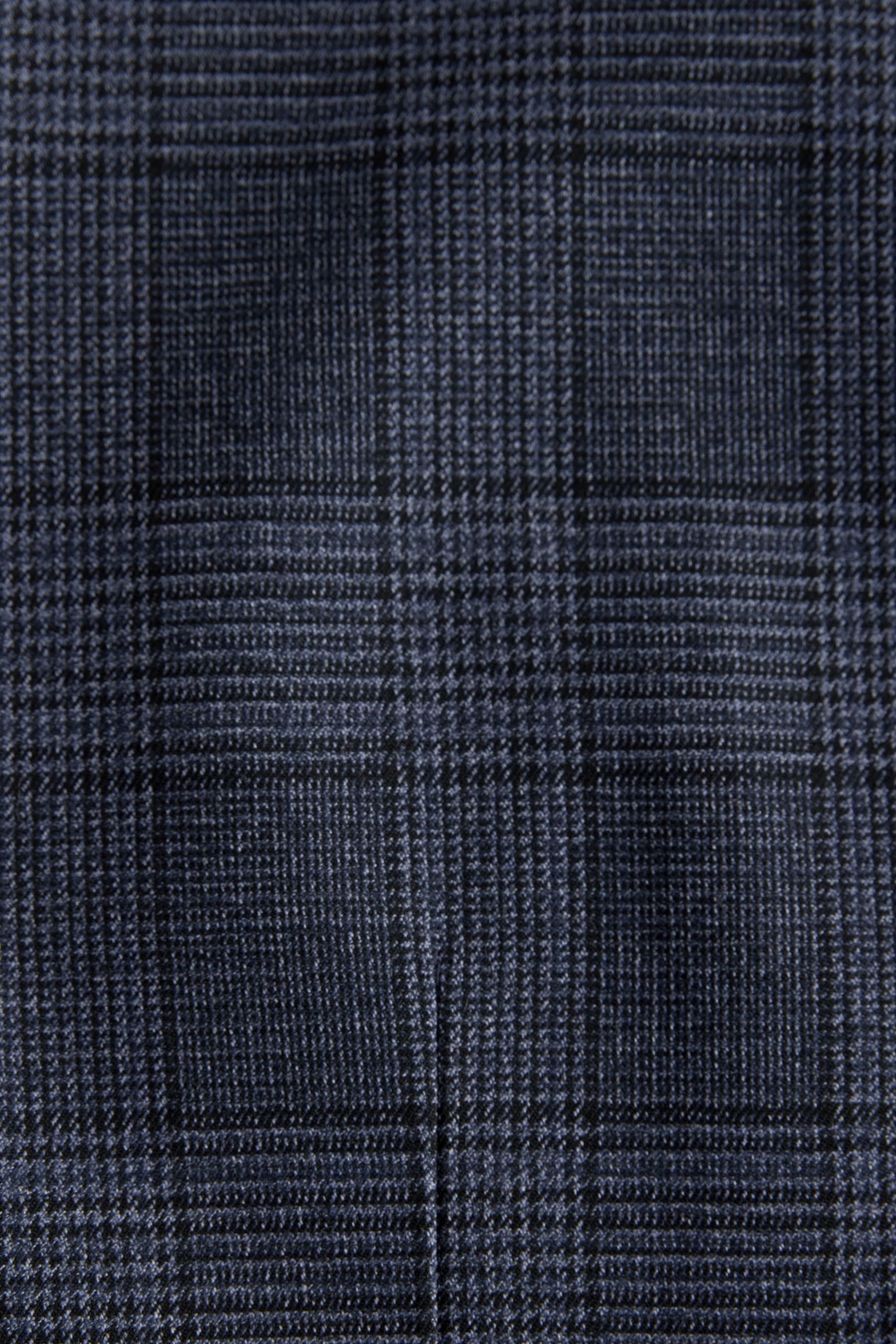 Next Anzugweste Tailored Fit Anzugweste mit Karomuster und Besatz (1-tlg) – Bild 5 von 5