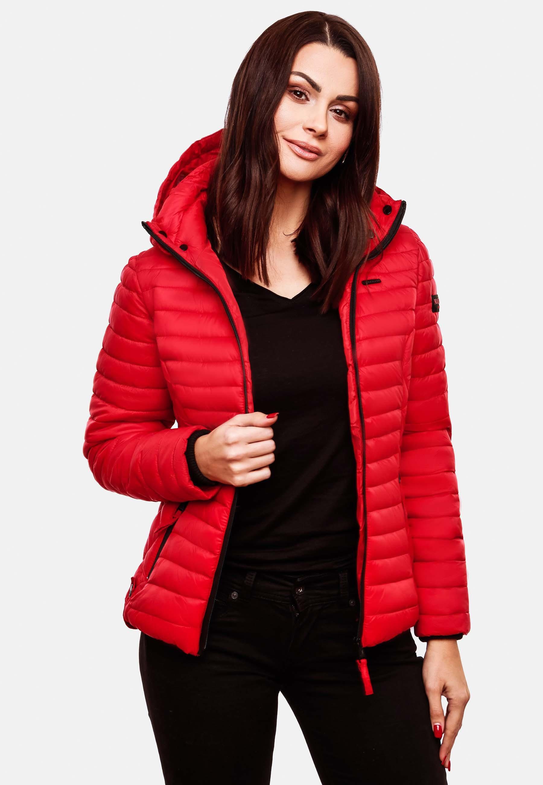 Marikoo Steppjacke Samtpfote ultraleichte Übergangsjacke mit Kapuze – Bild 4 von 5