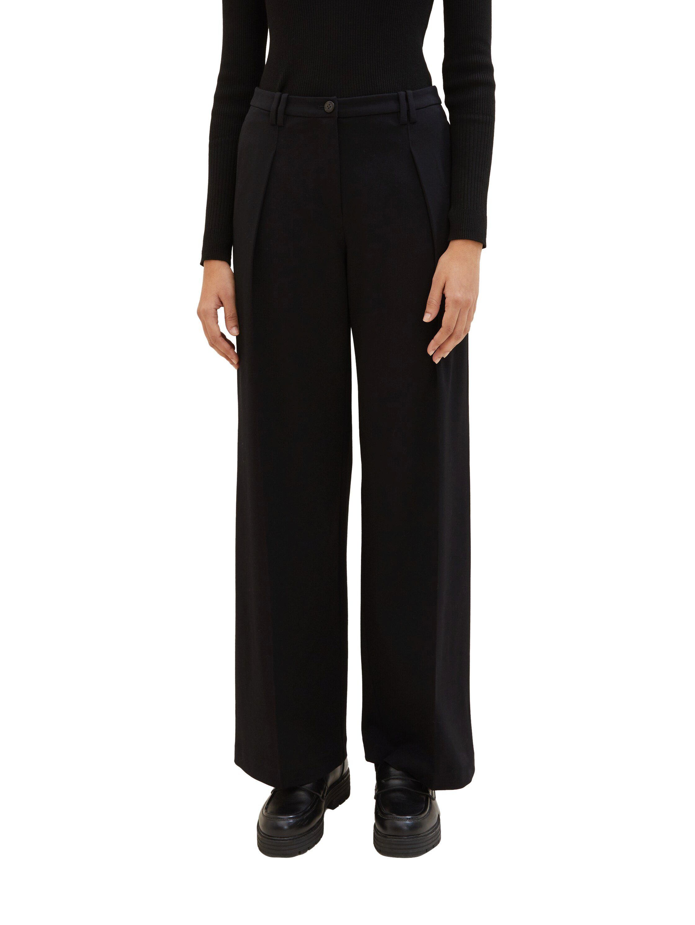 TOM TAILOR Bundfaltenhose Lea Wide Leg mit weitem Bein