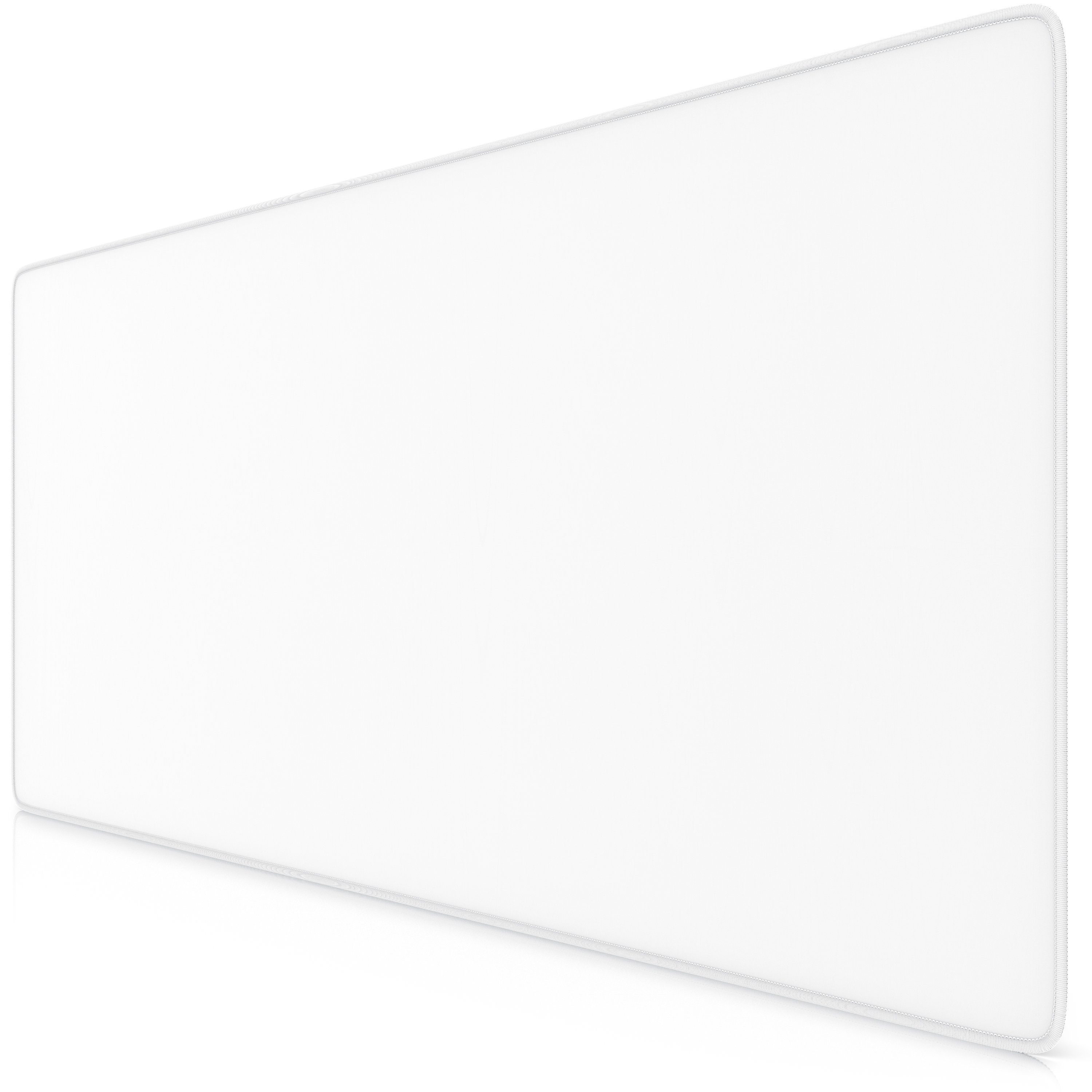 Titanwolf Gaming Mauspad XXL Speed Mousepad 900 x 400 x 3 mm, große Tischunterlage, rutschfest, abwaschbar, Geschwindigkeit & Präzision, weiß