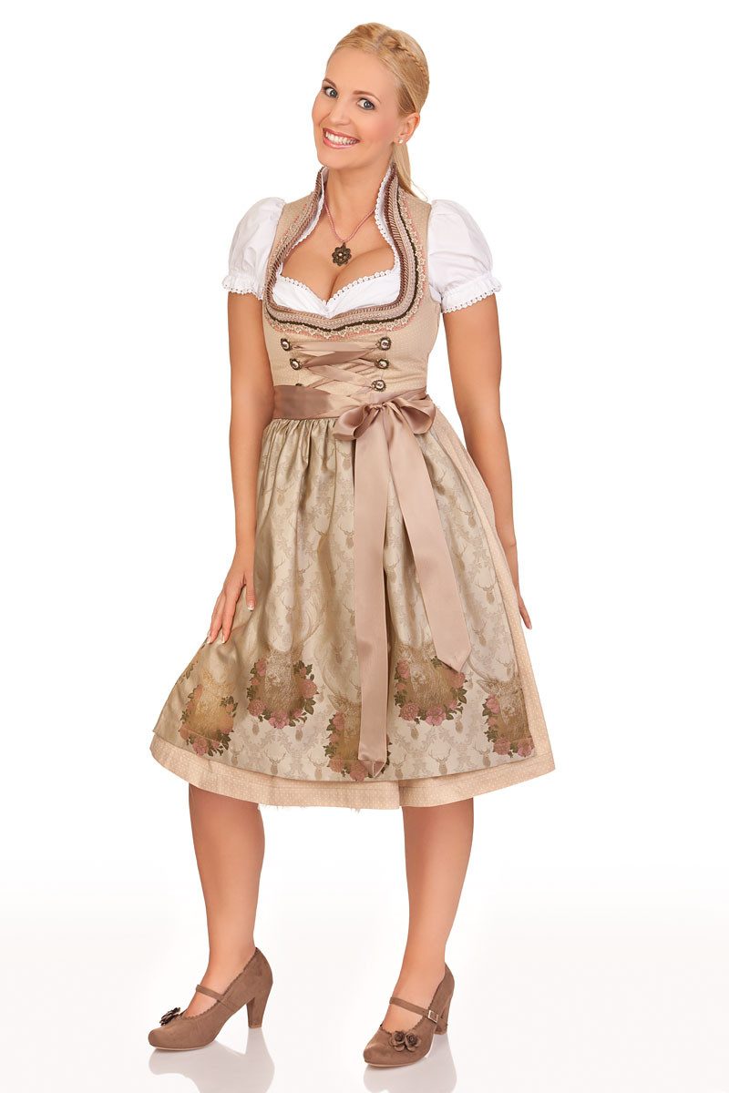 MarJo Dirndl Midi Dirndl 2tlg. - CLAUDE - cappuccino