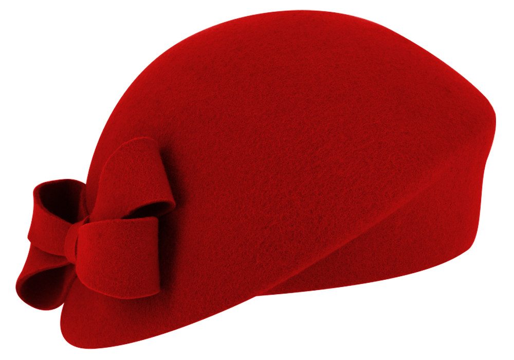 Fiebig Filzhut schicker asymmetrischer Pillbox-Hut mit Schleife günstig online kaufen