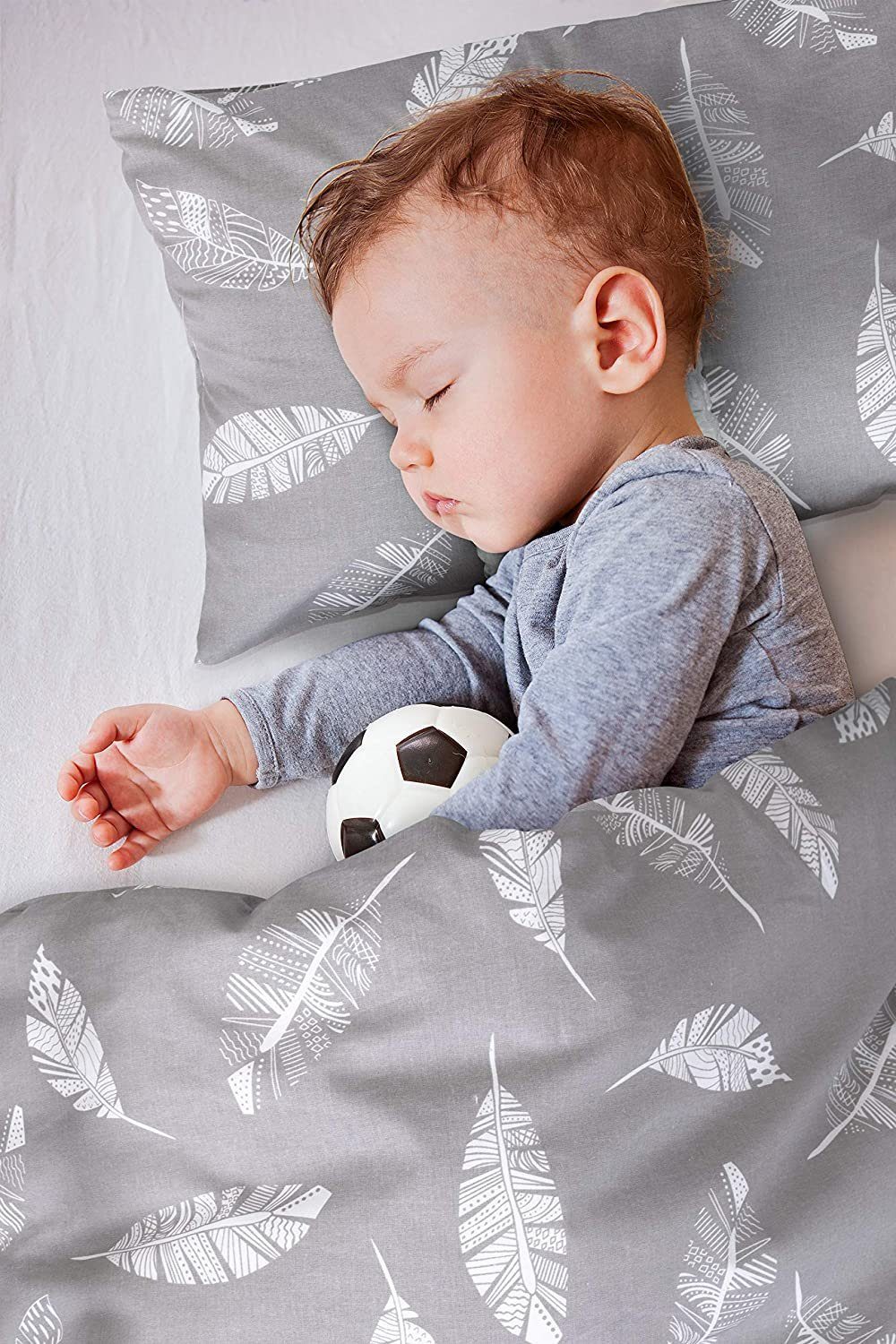 Amilian Kinderbettwäsche 100x135 - Bettwäsche Kinder - Kopfkissenbezug 40x60 cm Babybettwäsche, 2 teilig, 100% Baumwolle, für Mädchen und Jungen – Bild 3 von 5