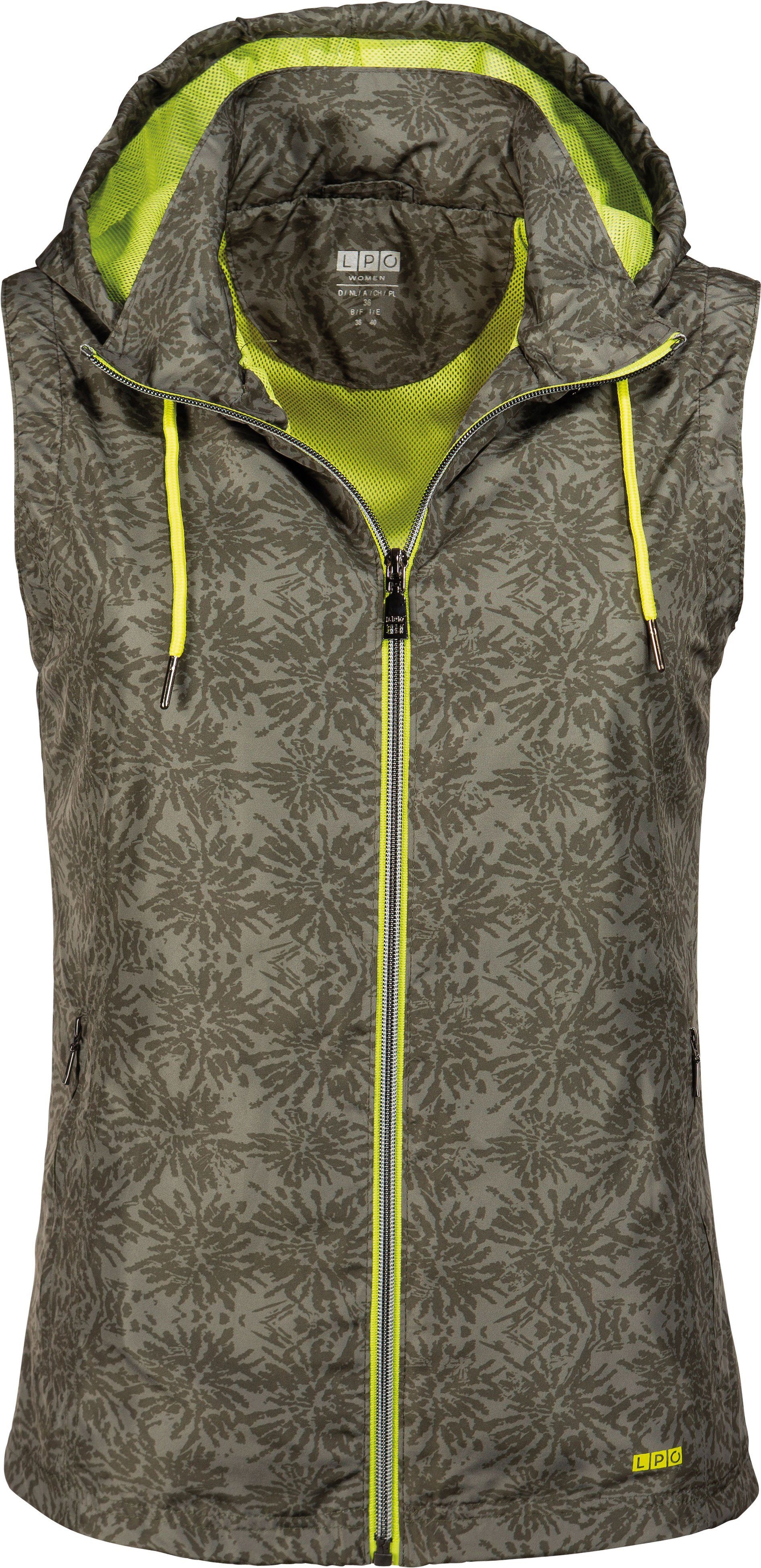 Großen Women mit PEAK SHELBY Kapuze, Größen print auch erhältlich VEST IV in DEPROC Softshellweste olive Active CS