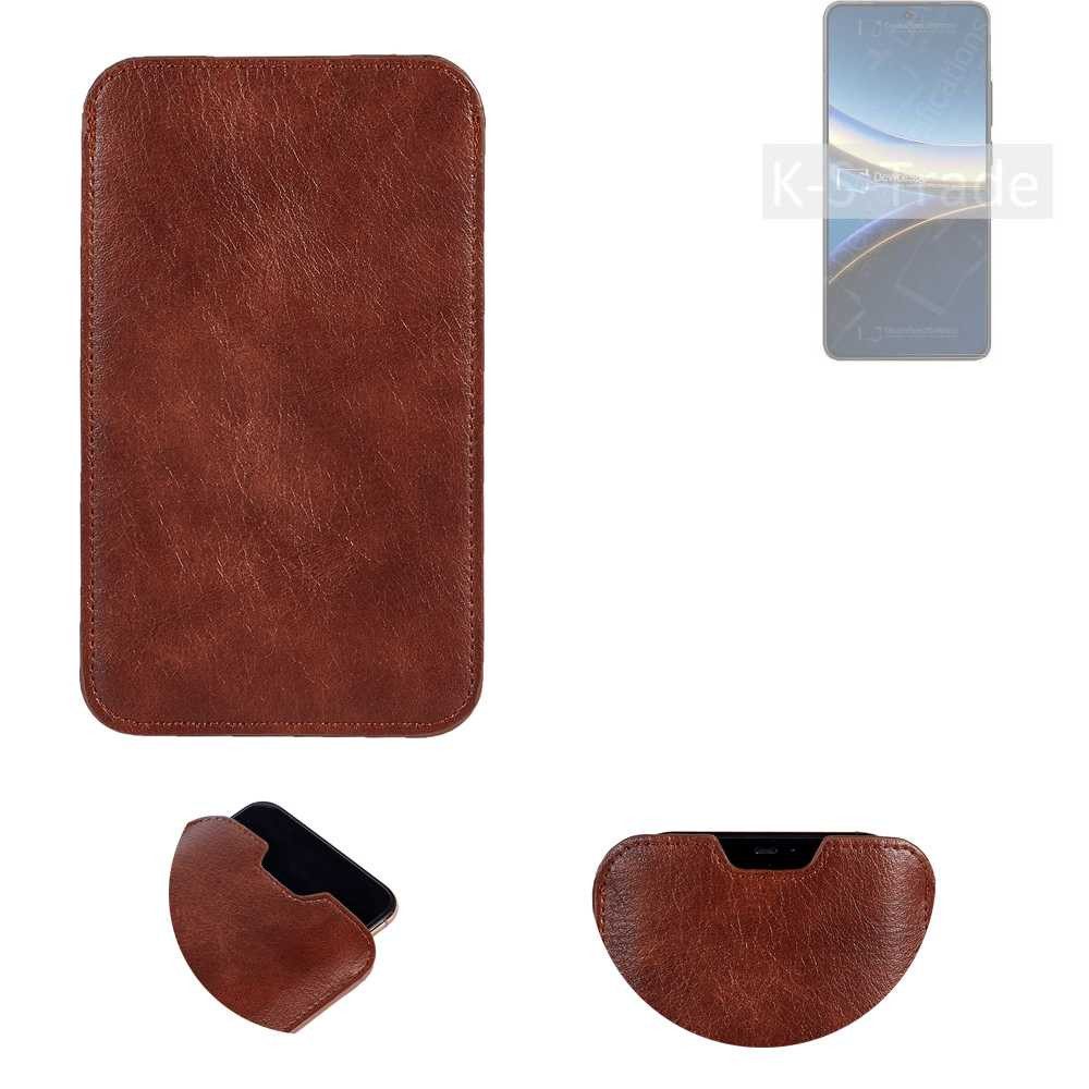 K-S-Trade Handyhülle für POCO F7 Ultra, Schutzhülle Handyhülle Handytasche Kunstleder Sleeve in braun