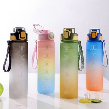 LeiGo Trinkflasche Sportbecher, Getränke Wasserflasche, 800/1000ML, mit Zeitskala