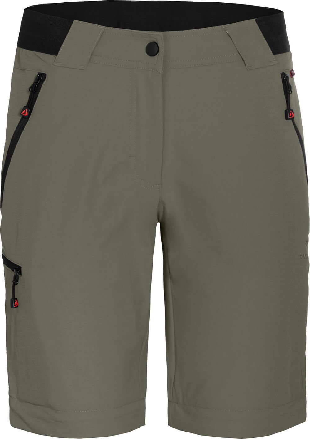Bergson Zip-off-Hose VIDAA COMFORT Zipp-Off grau/grün Wanderhose, Damen leicht, strapazierfähig, Kurzgrößen