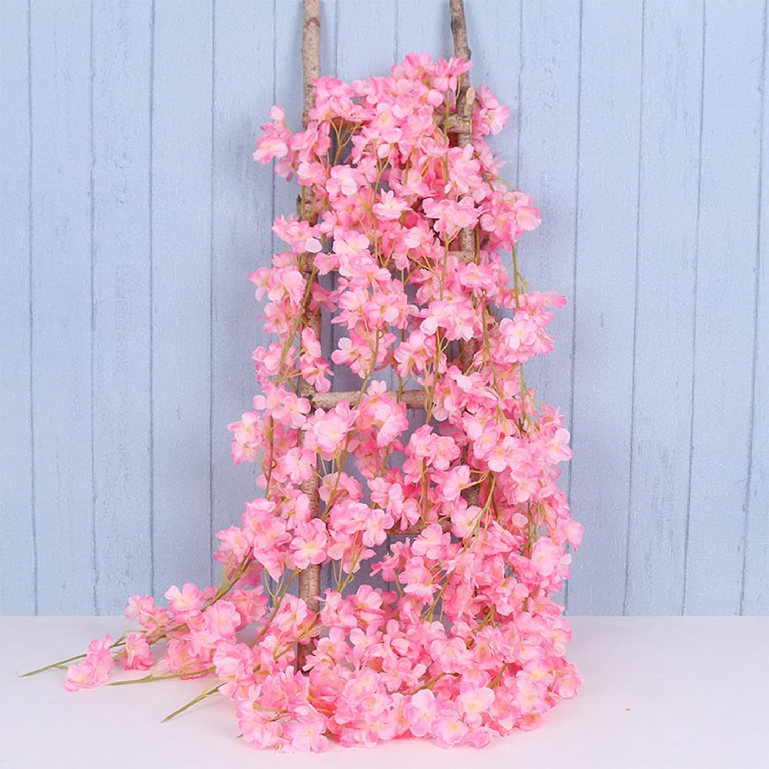 Kunstblumenstrauß Künstliche Kirschblütenranke, hängend Kirschblütenkranz D günstig online kaufen