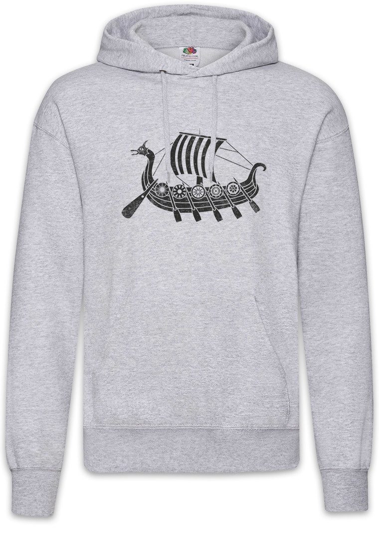 Hoodie Viking Ship V Herren Hoodie Drachenboot Walhalla Odin Thor Norse