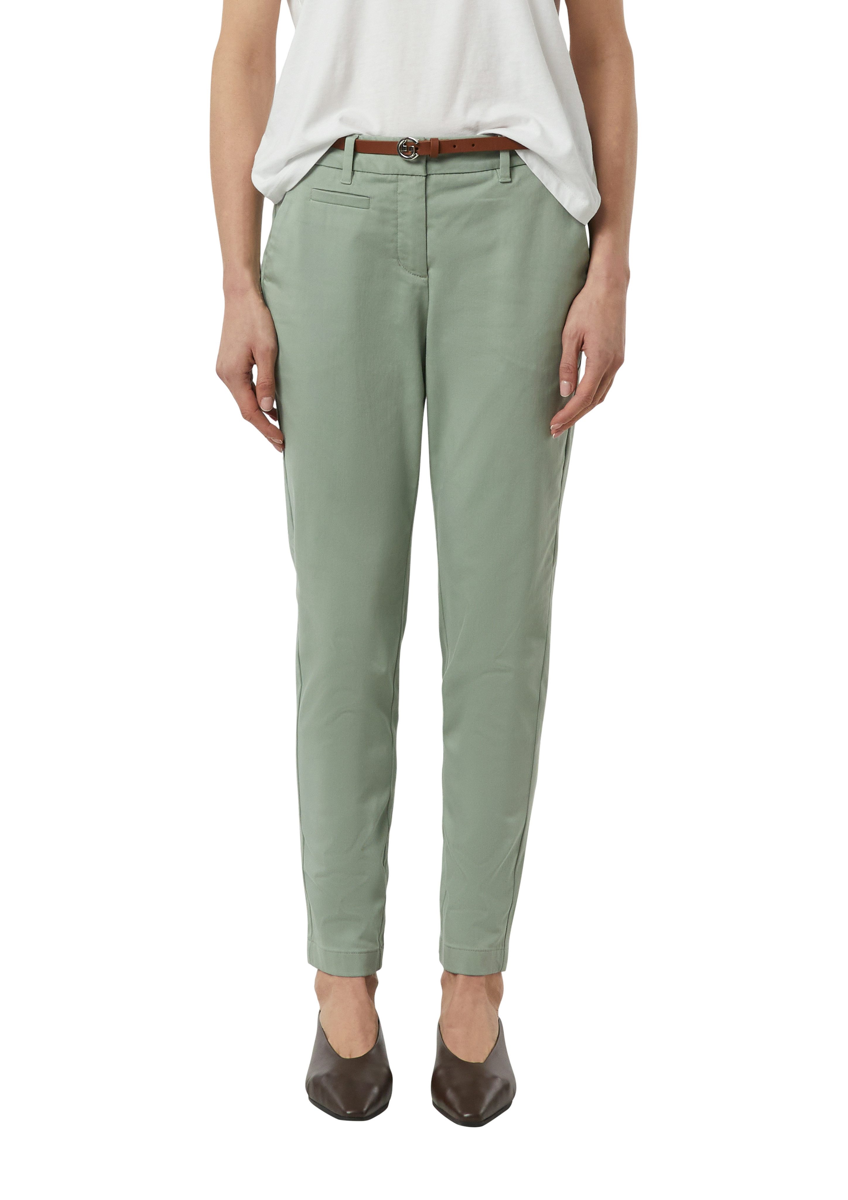 comma Chinohose mit Gürtel und Stretch günstig online kaufen