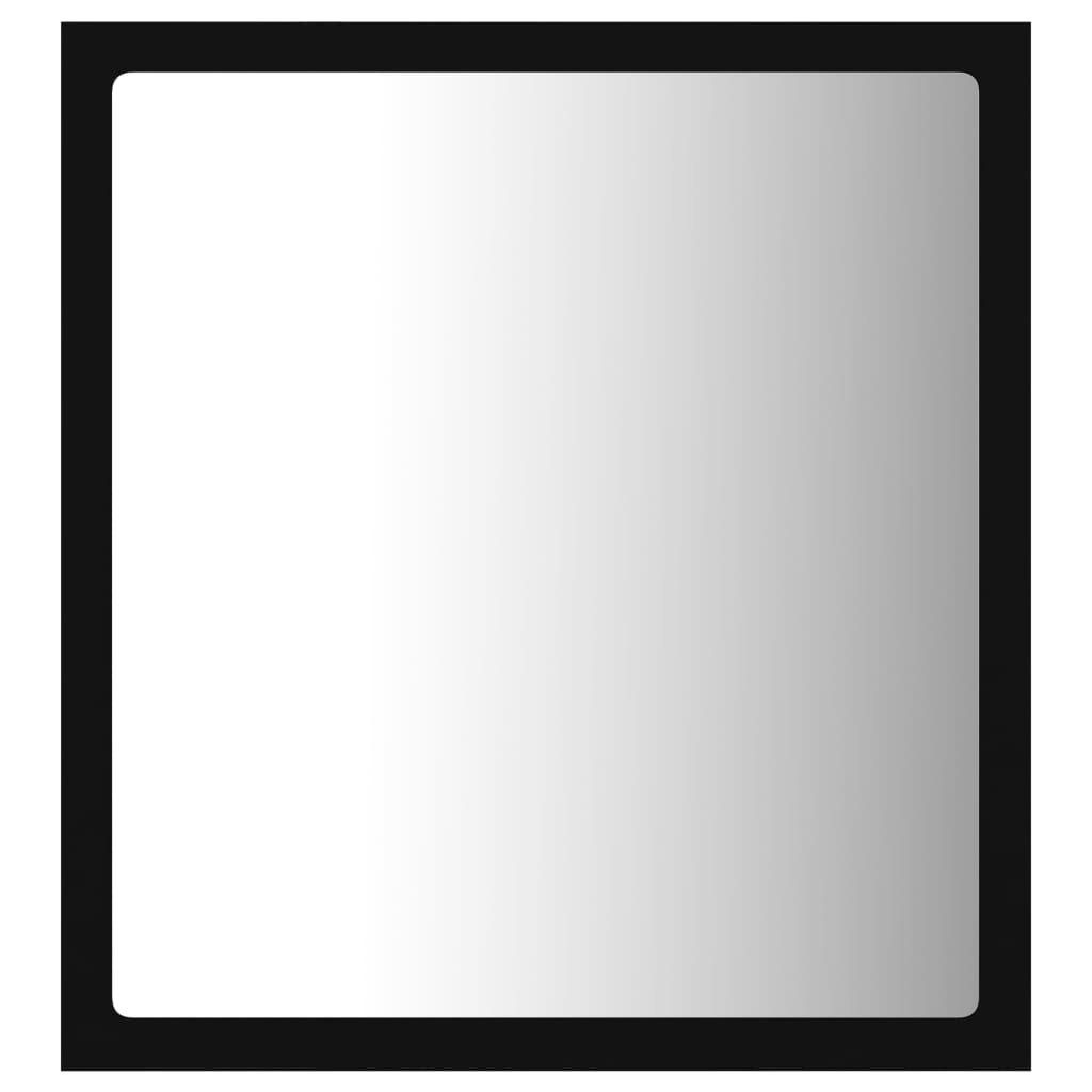 cm (1-St) Acryl vidaXL LED-Badspiegel 40x8,5x37 Badezimmerspiegelschrank Schwarz