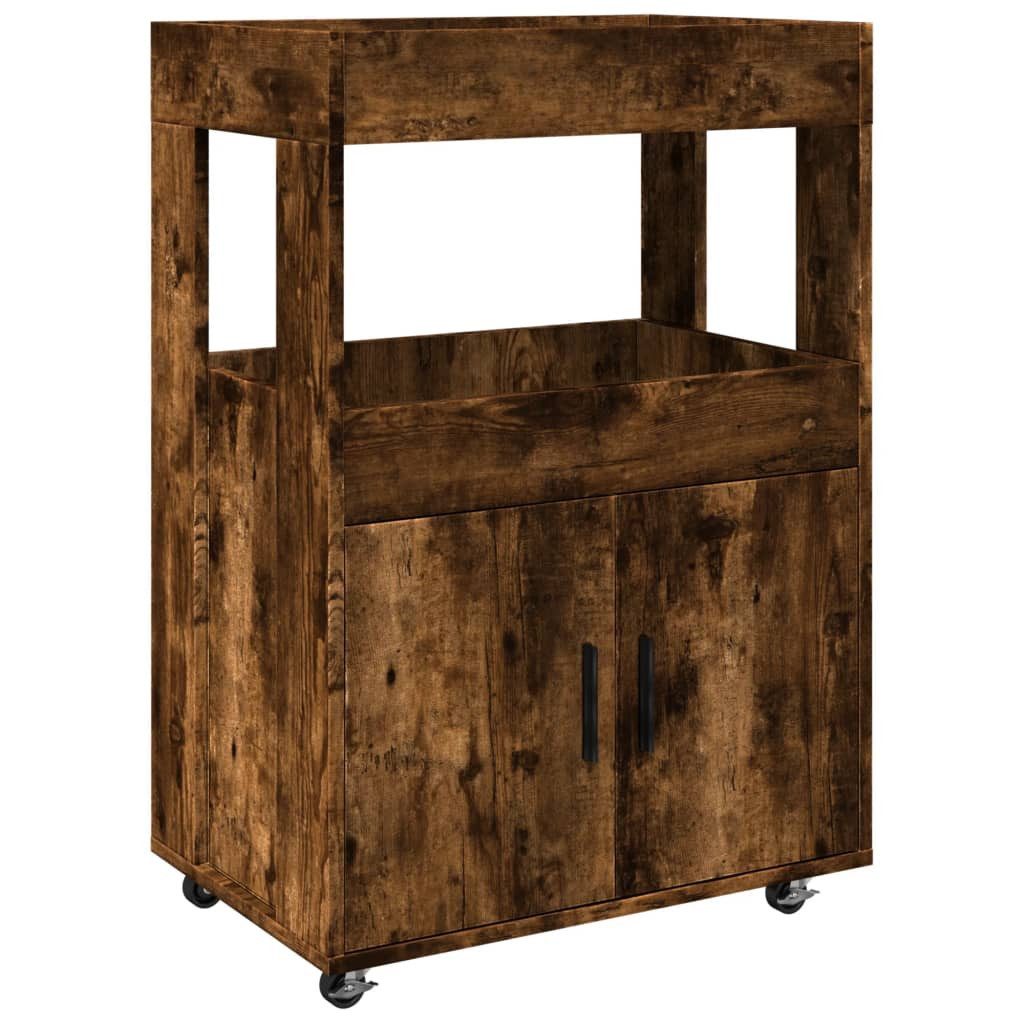 vidaXL Sideboard Barwagen Räuchereiche 60x39,5x89 cm günstig online kaufen