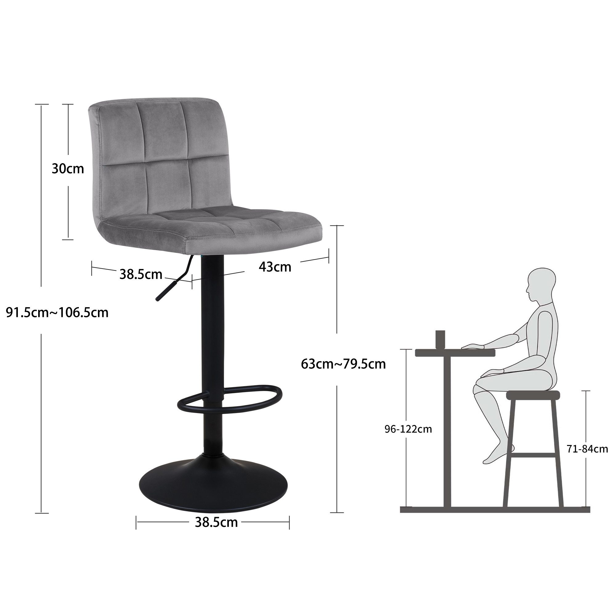 Duhome Barhocker, Barhocker 2ER Set Barstuhl günstig online kaufen