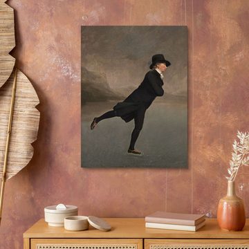 Posterlounge Holzbild Henry Raeburn, Reverend Robert Walker beim Schlittschuhlaufen, Wohnzimmer Malerei