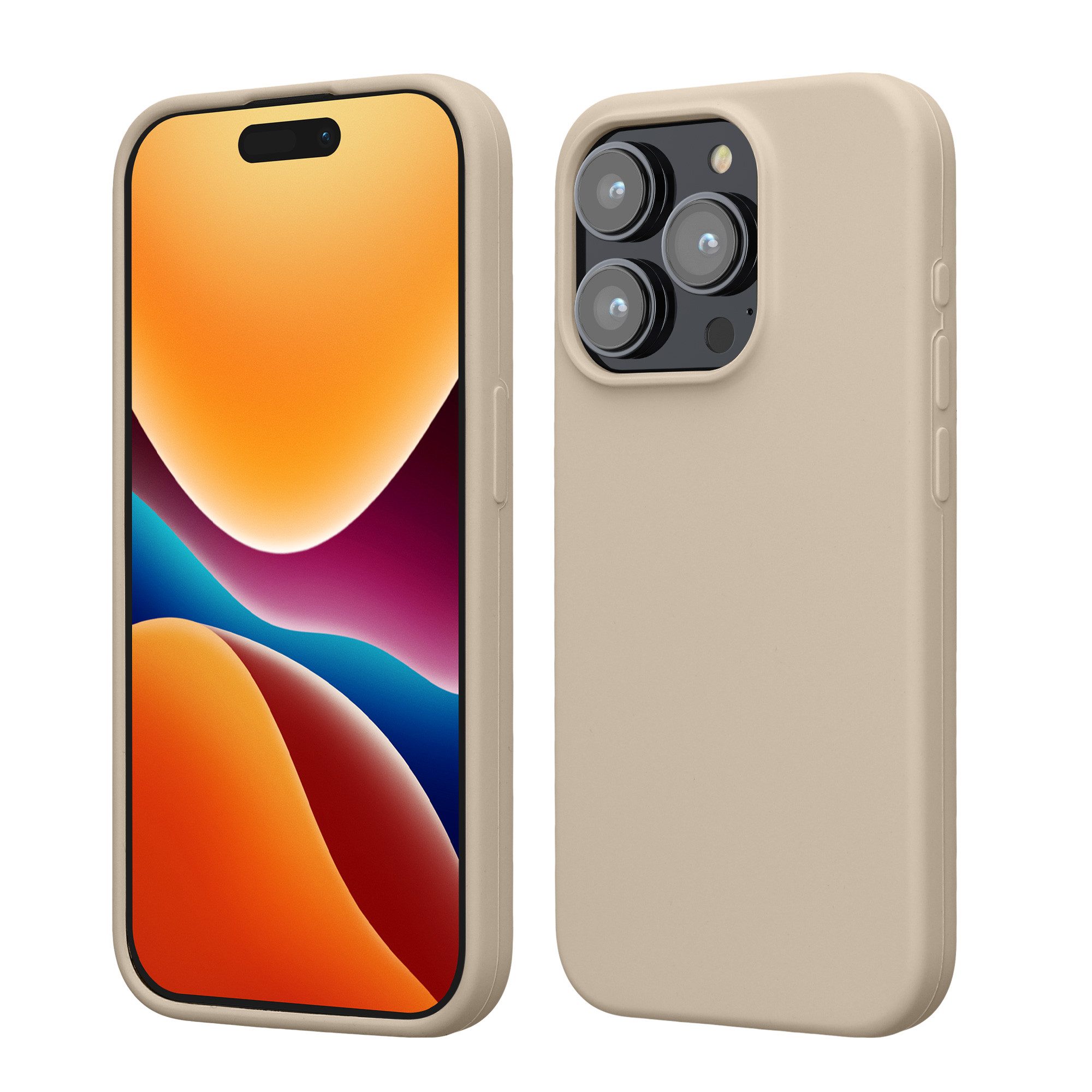kwmobile Handyhülle Hülle für Apple iPhone 15 Pro, Hülle Silikon gummiert - Handyhülle - Handy Case Cover