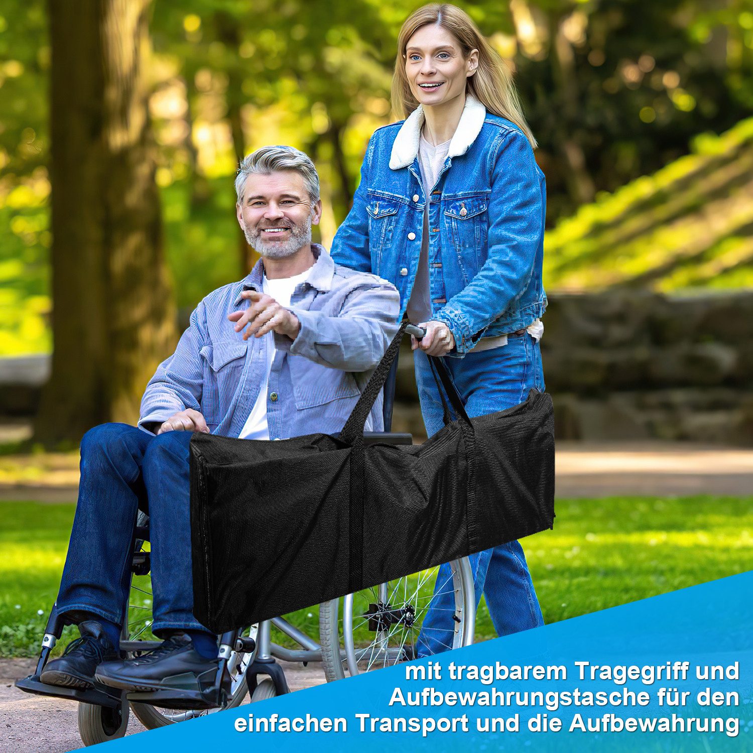 Clanmacy Auffahrrampe Rollstuhlrampe Aluminium Verladerampe Tragbare Teleskoprampe bis 300KG (2-St) – Bild 4 von 5