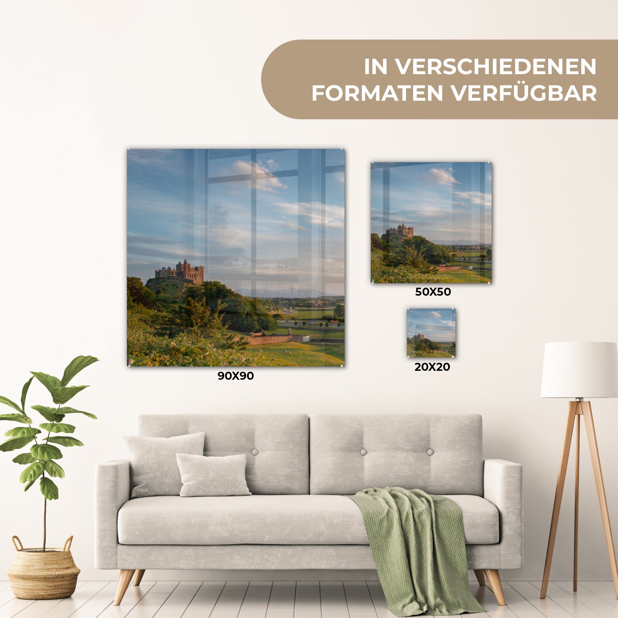 Felsen - Bilder (1 - Glas Wandbild St), Der auf Glasbilder Glas Acrylglasbild Wanddekoration MuchoWow von Cashel in auf - Foto Irland,