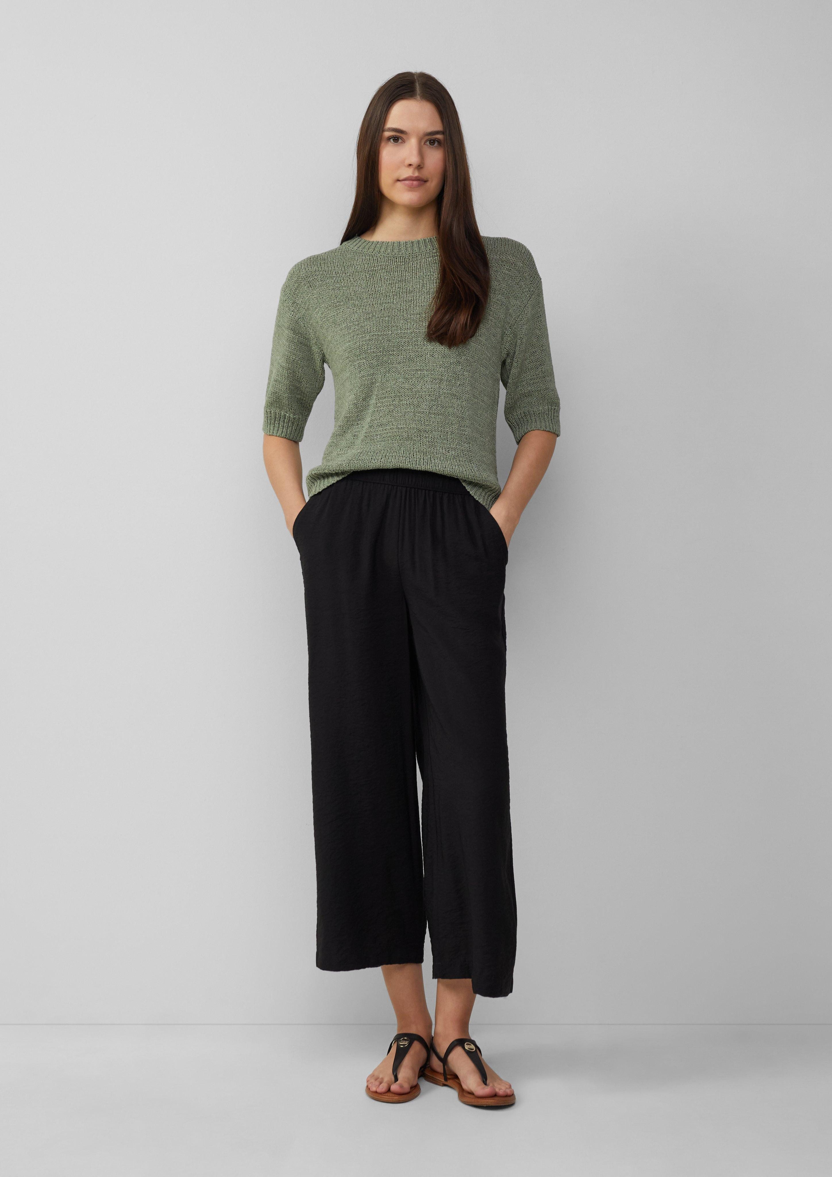 s.Oliver Culotte - Strukturierte Culotte in Relaxed Fit günstig online kaufen