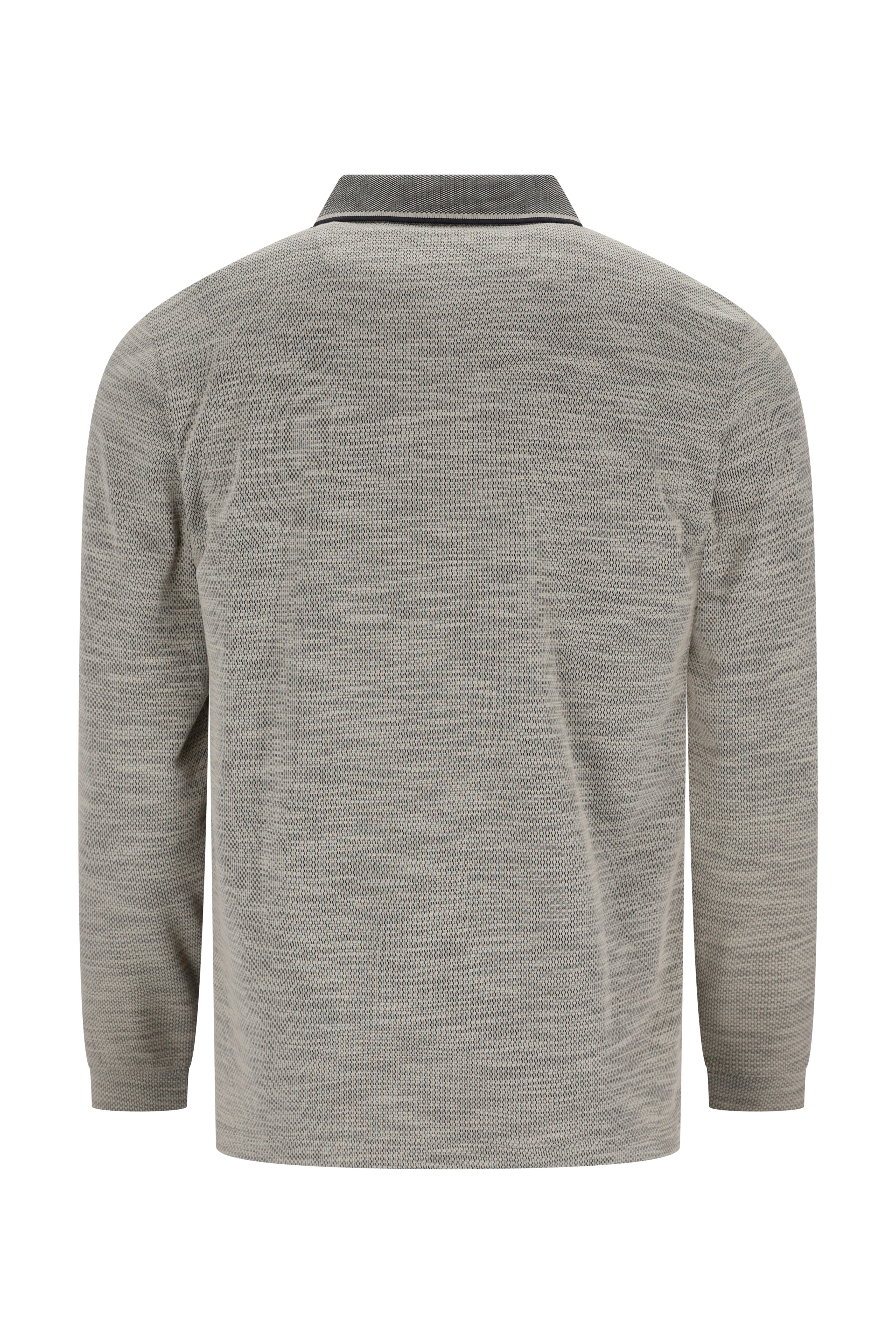 Hajo Langarm-Poloshirt Softknit-Polo mit verdeckter Knopfleiste