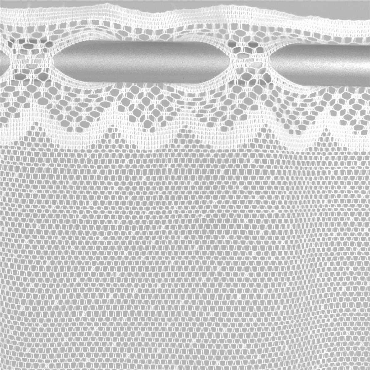 Bistrogardine (BxL) in Spitzenoptik, Vorhang, Stangendurchzug halbtransparent, Arsvita, mit Schmetterling 120cm Stangendurchzug (1 St), x 150cm