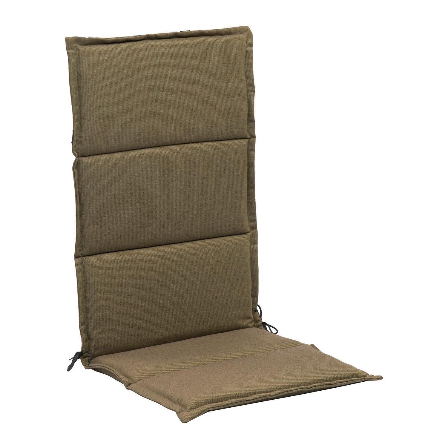 GO-DE Hochlehnerauflage TOLIDO, 48 x 120 cm, Olivgrün, Polyester, (1 St), für Hochlehner-Stühle