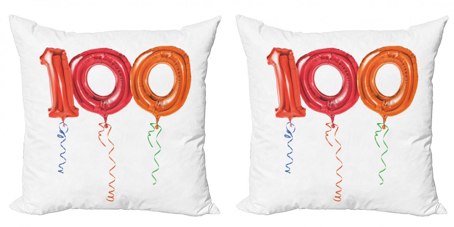 Accent Kunst Abakuhaus Geburtstag (2 Luftballons Stück), Doppelseitiger Modern Digitaldruck, Kissenbezüge Fliegende