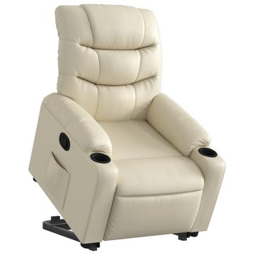 vidaXL Sessel Relaxsessel mit Aufstehhilfe Creme Kunstleder (1-St)