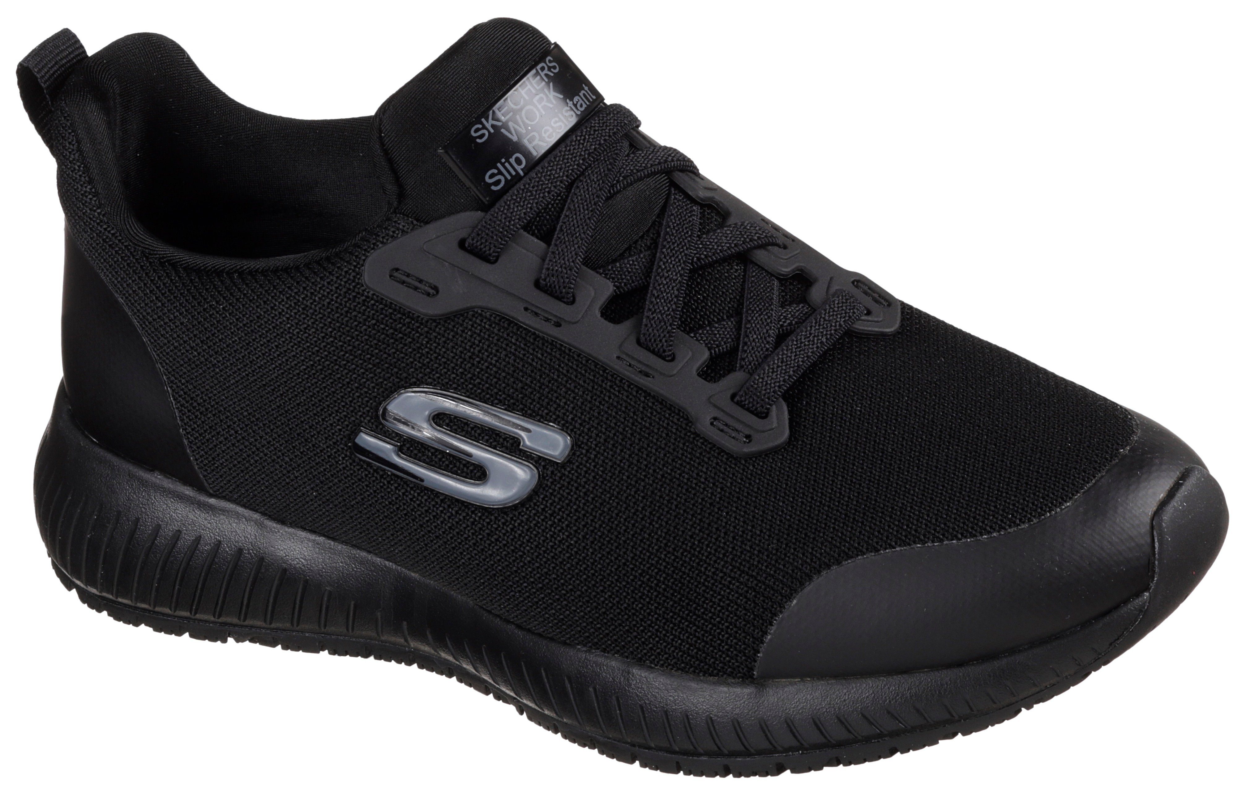 Skechers SQUAD SR Berufsschuh mit gepolstertem Schaftrand schwarz