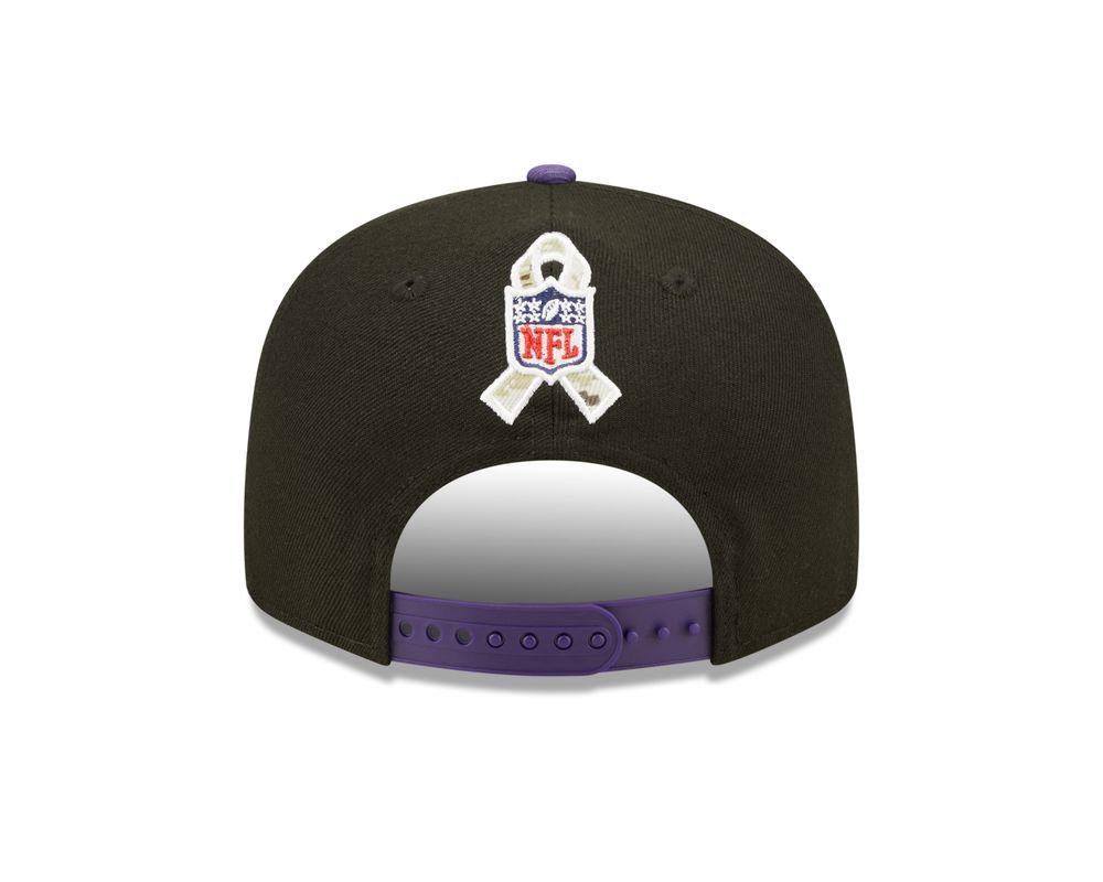 NFL 2022 BALTIMORE New to Era Snapback Cap Snapback New Era Game Cap Salute RAVENS Service 9FIFTY