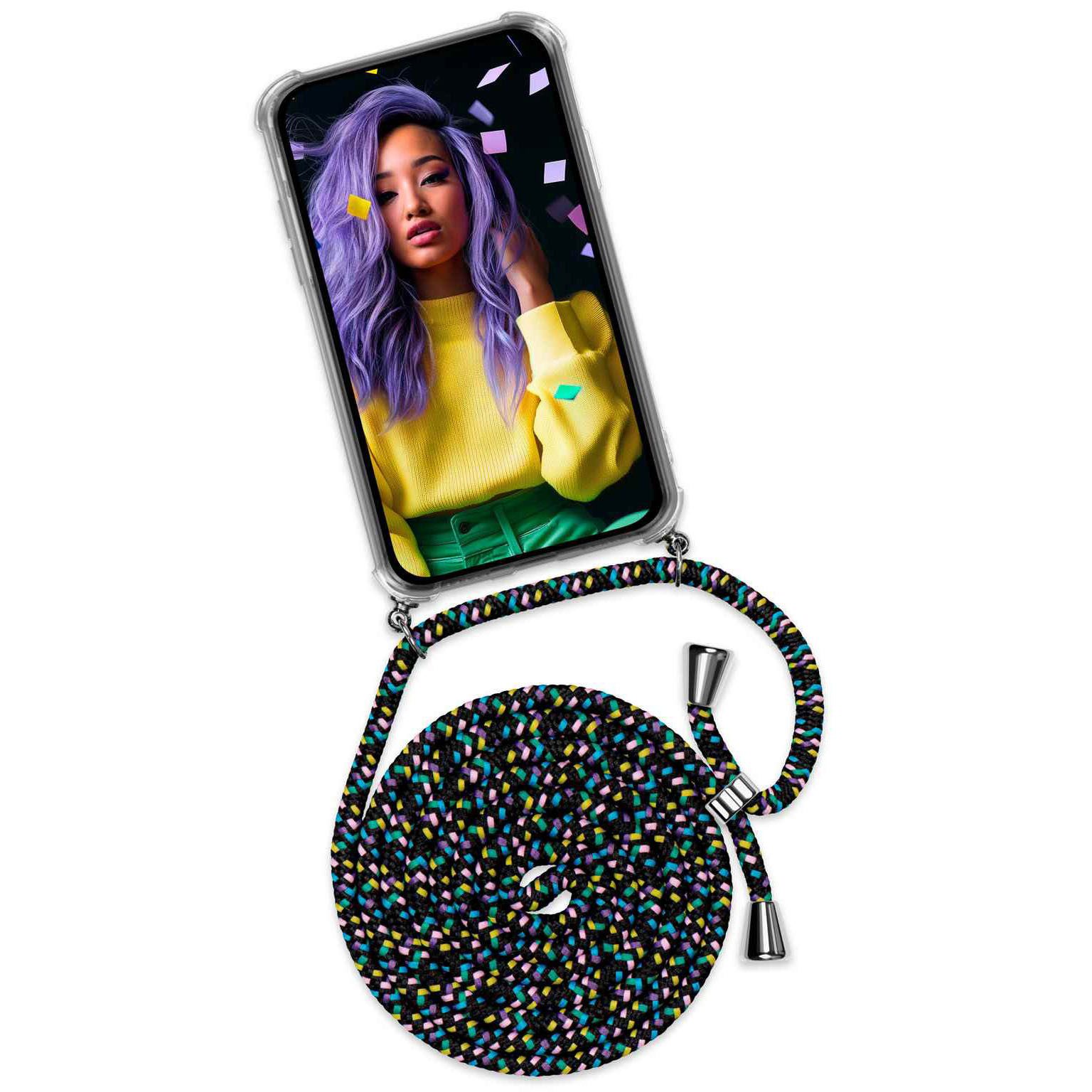 ONEFLOW Handyhülle für Huawei nova 9 Hülle mit Band Twist Case Retro Bunt 6,57 Zoll, Handyband zum Umhängen Schutzhülle Kordel Handyhülle Kette abnehmbar