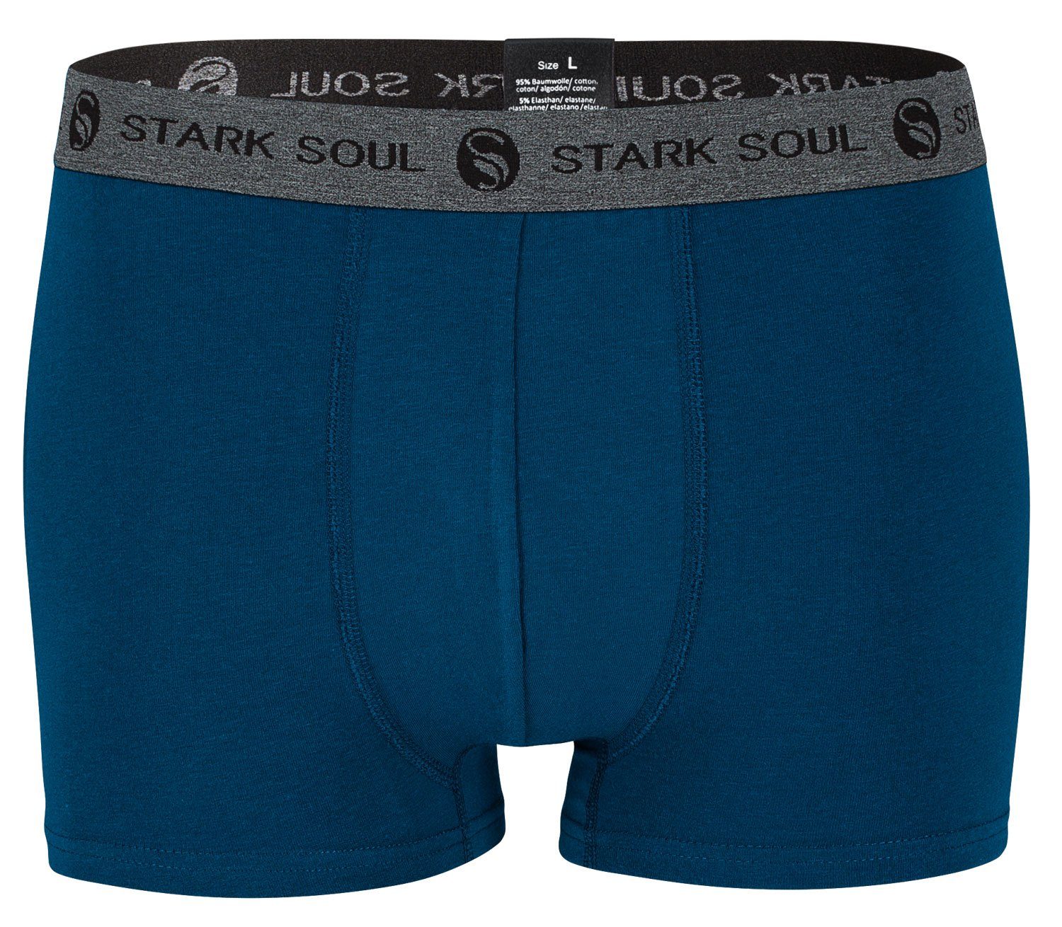 Stark Soul® Boxershorts, Herren im Boxershorts Pack, Hipster Baumwoll-Unterhosen 6er-Pack Marineblau 6er