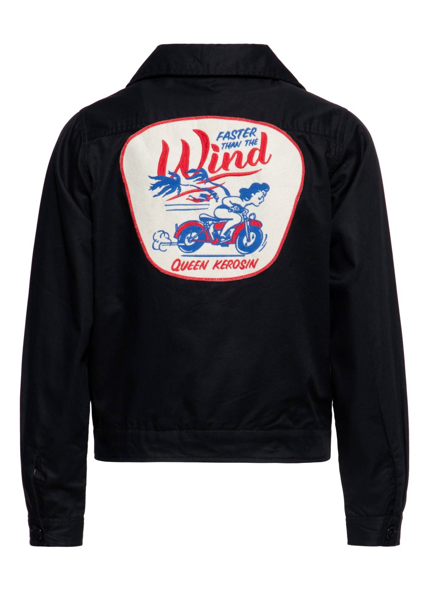 QueenKerosin Collegejacke Faster Then The Wind günstig online kaufen