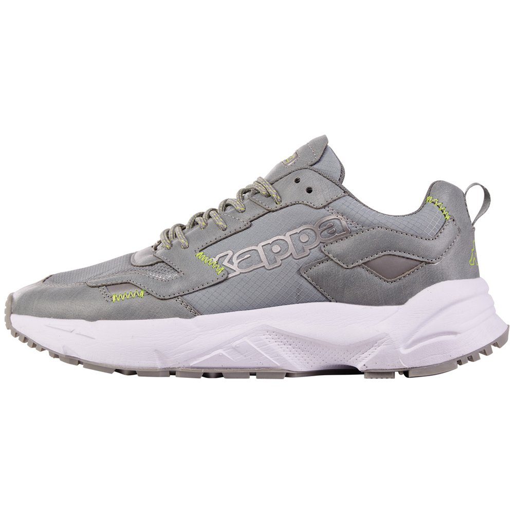 Kappa Sneaker - mit reflektierenden Details grey-lime
