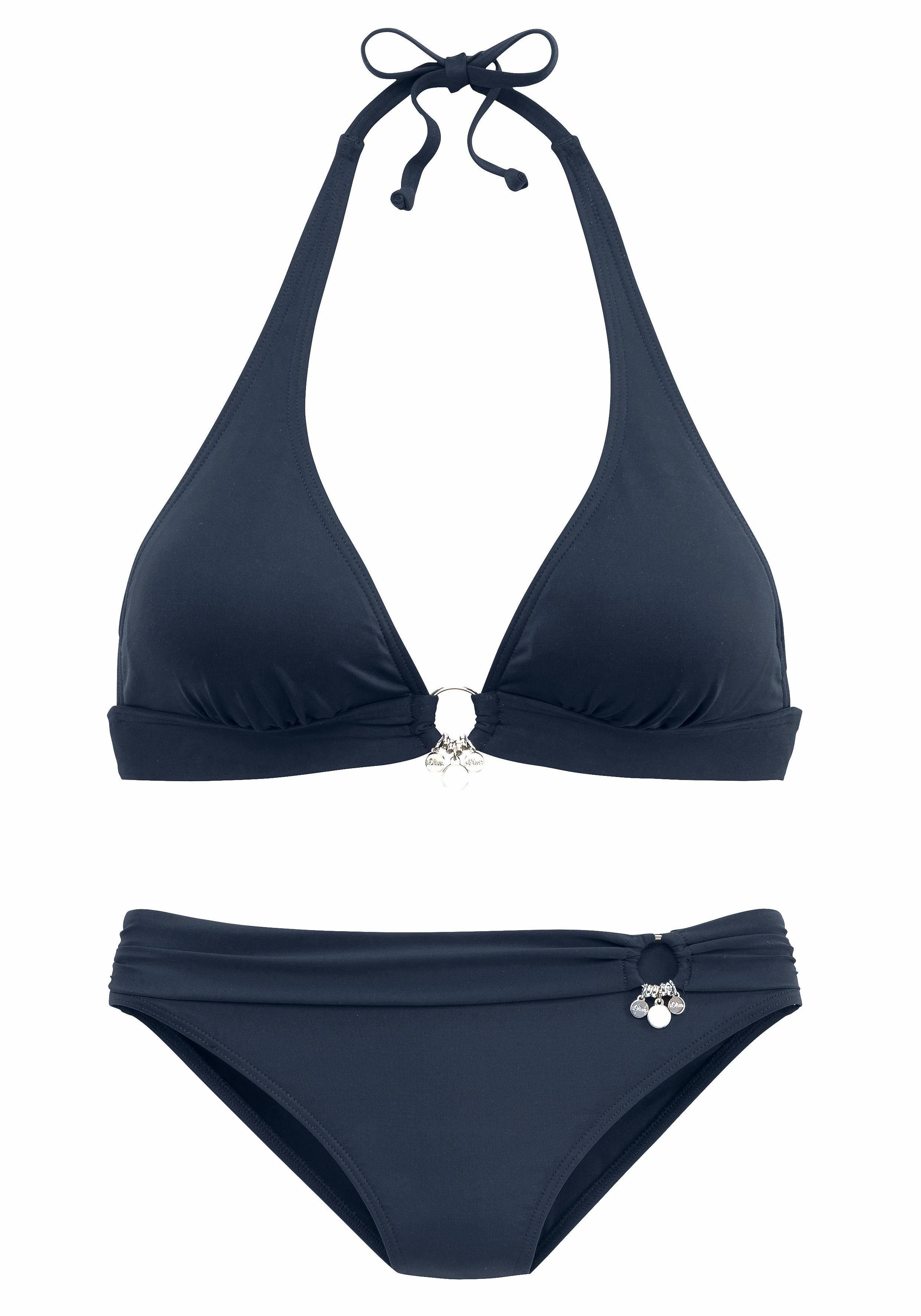 s.Oliver Triangel-Bikini Tonia mit herausnehmbaren Cups, im Nacken zu binde günstig online kaufen